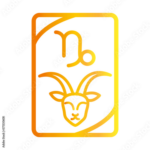 zodiac capricorn esoteric tarot prediction card gradient style icon
