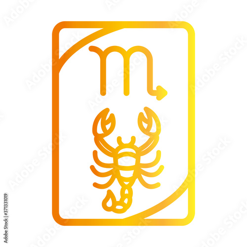 zodiac scorpio esoteric tarot prediction card gradient style icon
