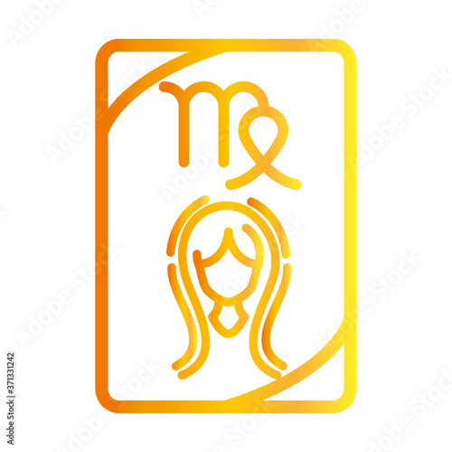 zodiac virgo esoteric tarot prediction card gradient style icon