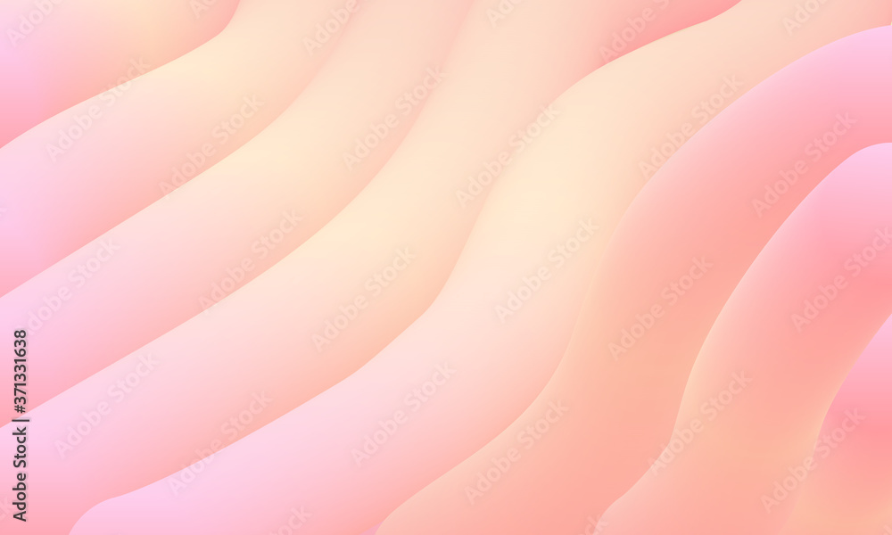 3D illustration of a wavy blend gradient pink peach. Suitable for your banner, flyer, brochure, backdrop background design template 3D illustration of a wavy blend gradient pink peach. Suitable for your banner, flyer, brochure, backdrop background design template