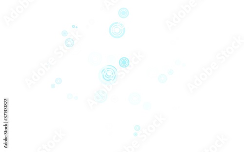 Light BLUE vector background with bubbles.