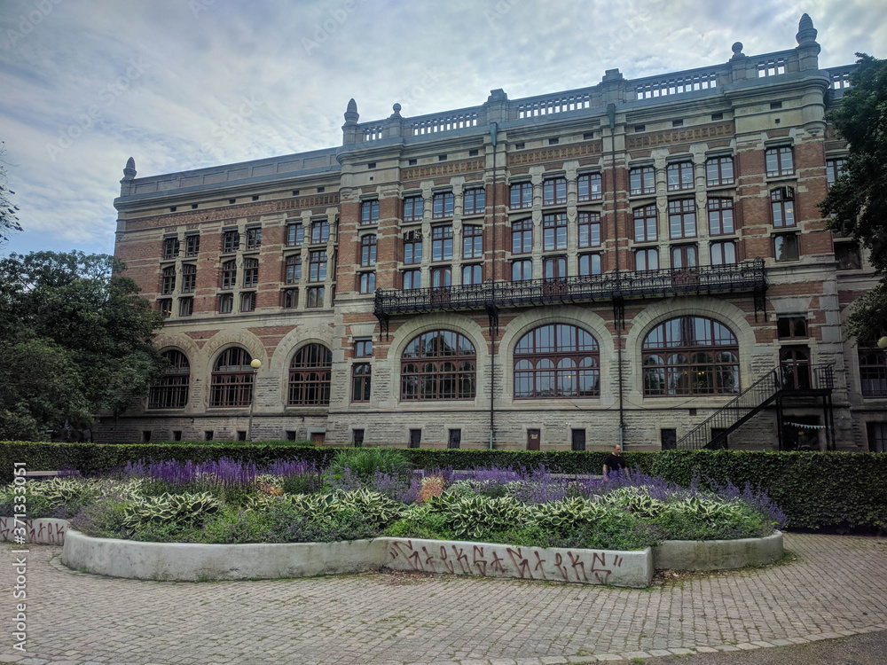 Gothenburg, Sweden - June 18 2019: the view of the University of Gothenburg on June 18 2019 in Gothenburg, Sweden.