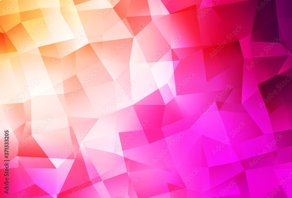 Light Pink, Yellow vector polygon abstract layout. Light Pink, Yellow vector polygon abstract layout.