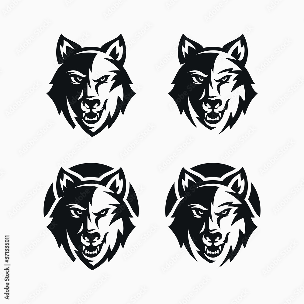 Fototapeta Wolf Mascot Vector Logo Design