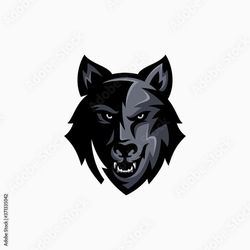 wolf esport gaming mascot logo template