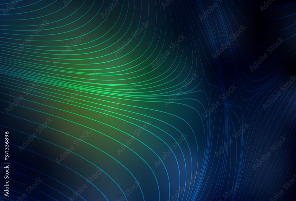 Dark Green vector layout with bent lines. Dark Green vector layout with bent lines.