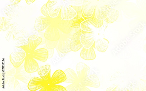 Light Red vector doodle backdrop with flowers