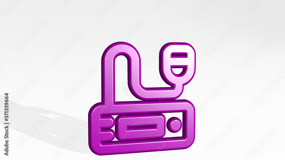 police polygraph 3D icon casting shadow - 3D illustration for editorial and car police polygraph 3D icon casting shadow - 3D illustration for editorial and car