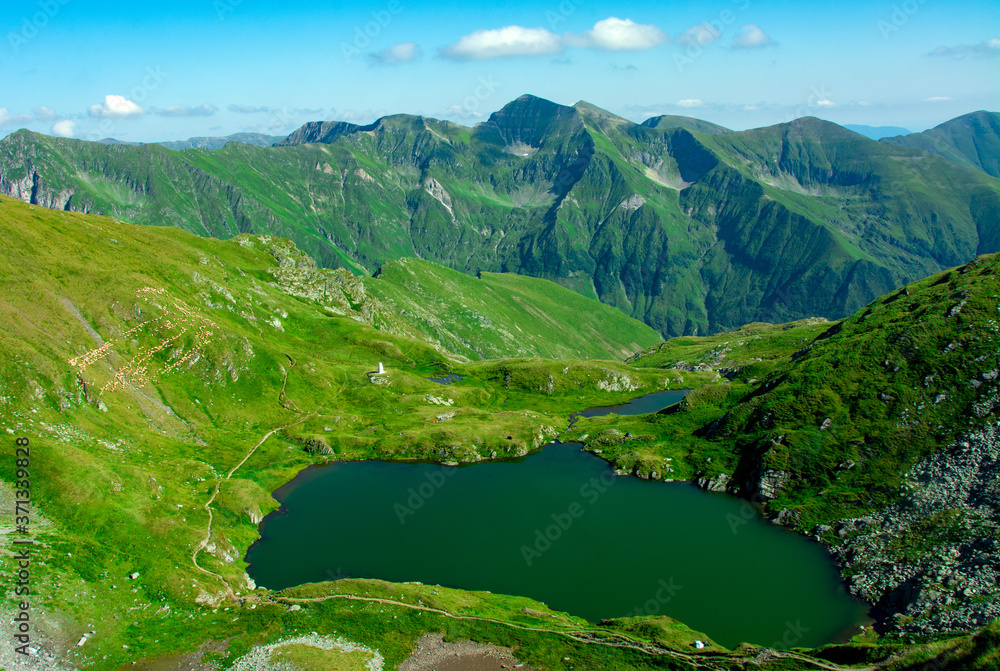 landscape of the Fagaras mountains in summer