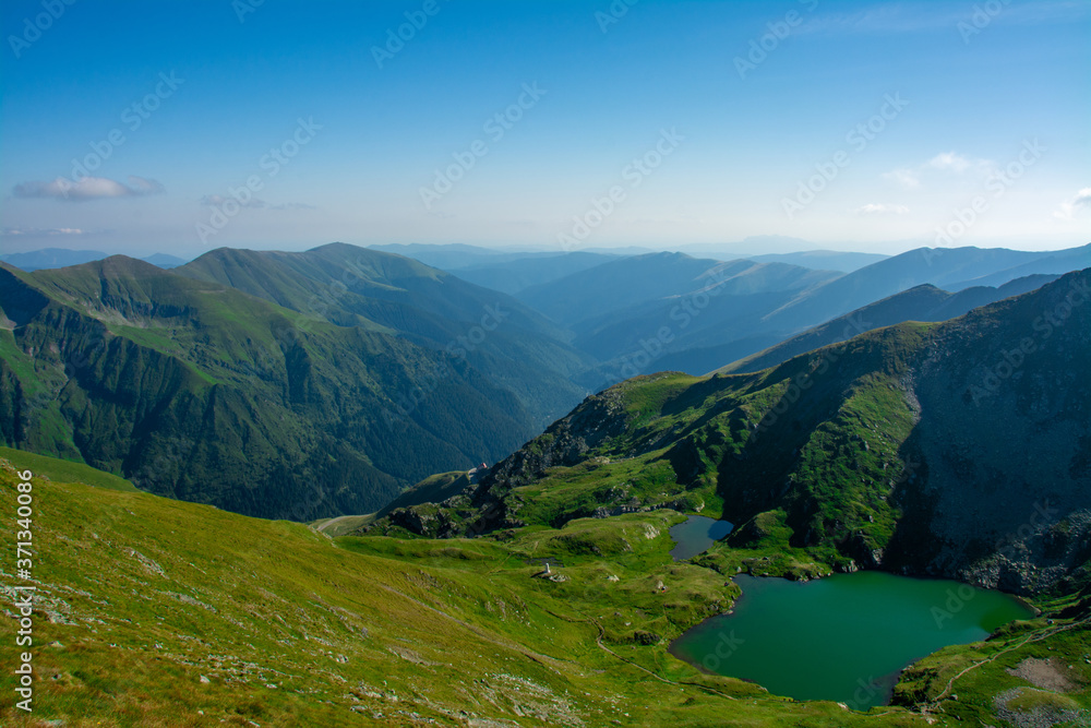 landscape of the Fagaras mountains in summer