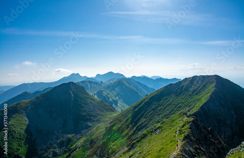 landscape with Fagaras mountains in summer © sebi_2569