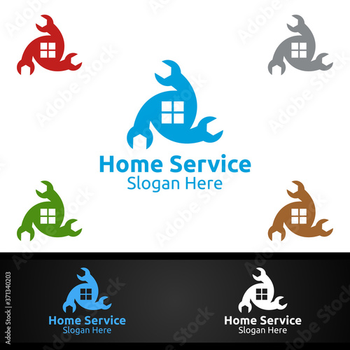 Real Estate and Fix Home Repair Services Logo