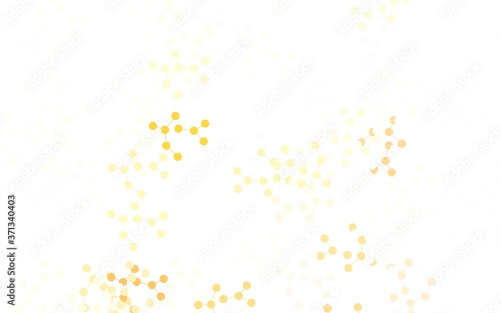 Light Orange vector pattern with artificial intelligence network.