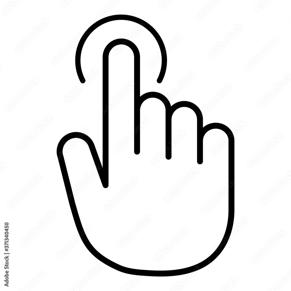 Finger Tap Flat Icon Isolated On White Background Finger Tap Flat Icon Isolated On White Background