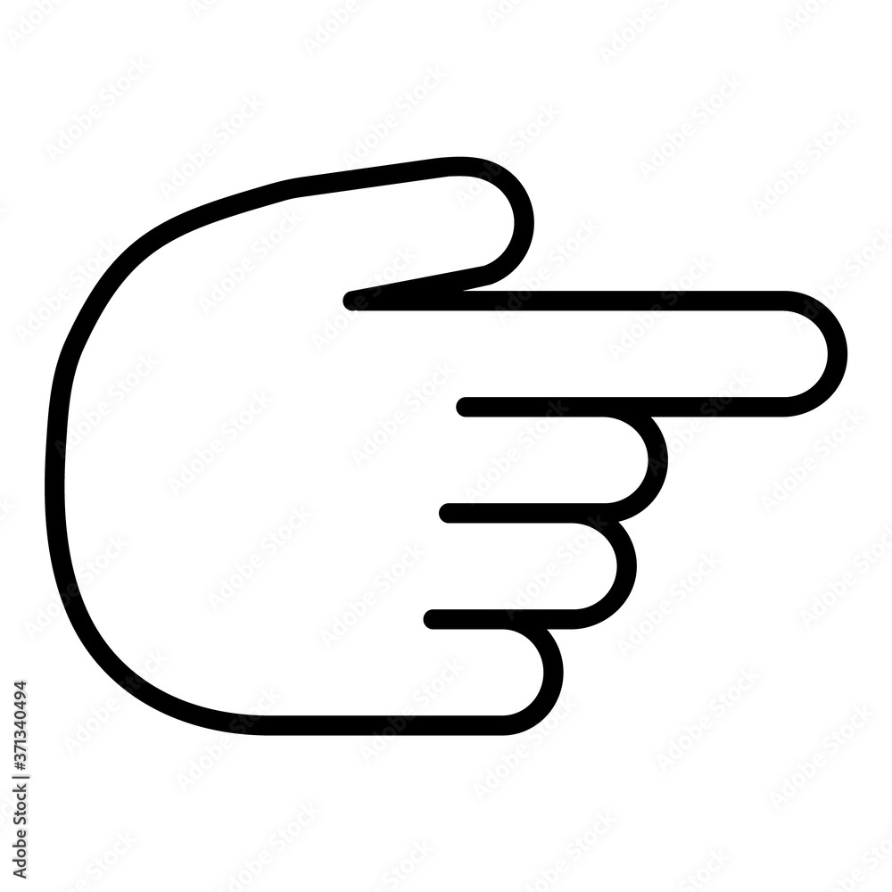 Hand Pointer Right Flat Icon Isolated On White Background Hand Pointer Right Flat Icon Isolated On White Background