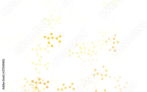 Light Orange vector pattern with artificial intelligence network.