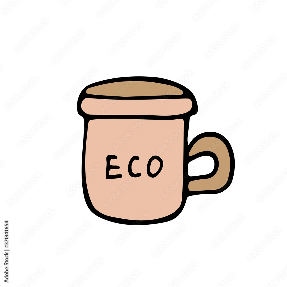 craft cup. paper cup. eco cup logo. Paper cup sign.hand drawn paper cup. Reusable cup logo sign. cup for tea.Zero waste sustainable concept. Eco lifestyle. sign tea in an eco-friendly brown mug craft cup. paper cup. eco cup logo. Paper cup sign.hand drawn paper cup. Reusable cup logo sign. cup for tea.Zero waste sustainable concept. Eco lifestyle. sign tea in an eco-friendly brown mug