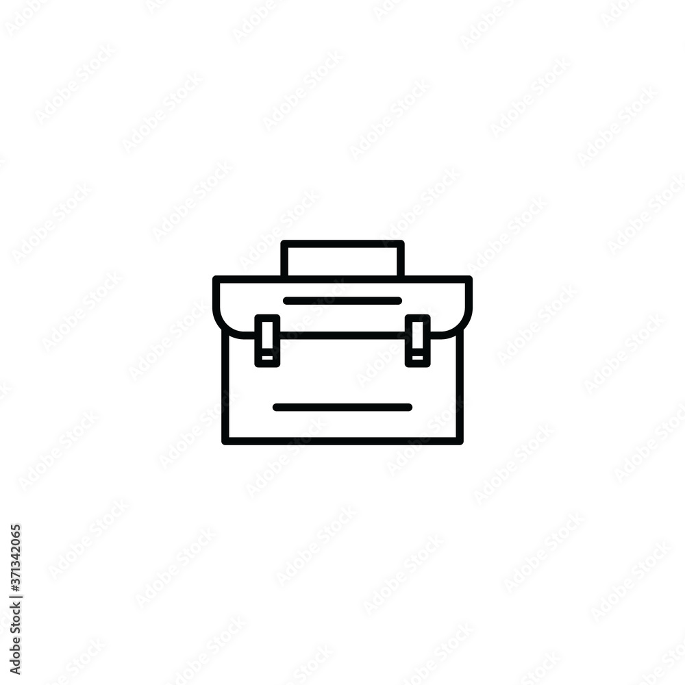 Briefcase outline icon logo Briefcase outline icon logo