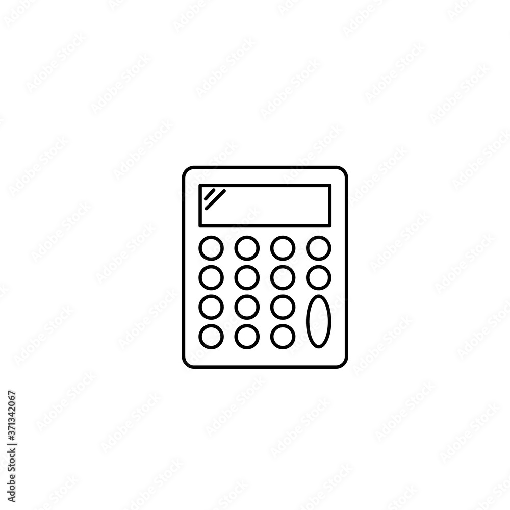 Calculator outline icon logo Calculator outline icon logo