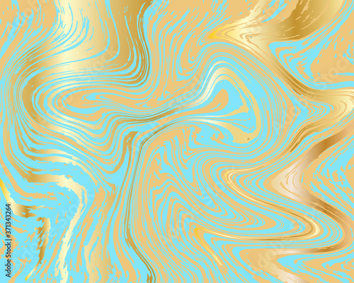 Gold and blue marble vector texture. Luxorious background