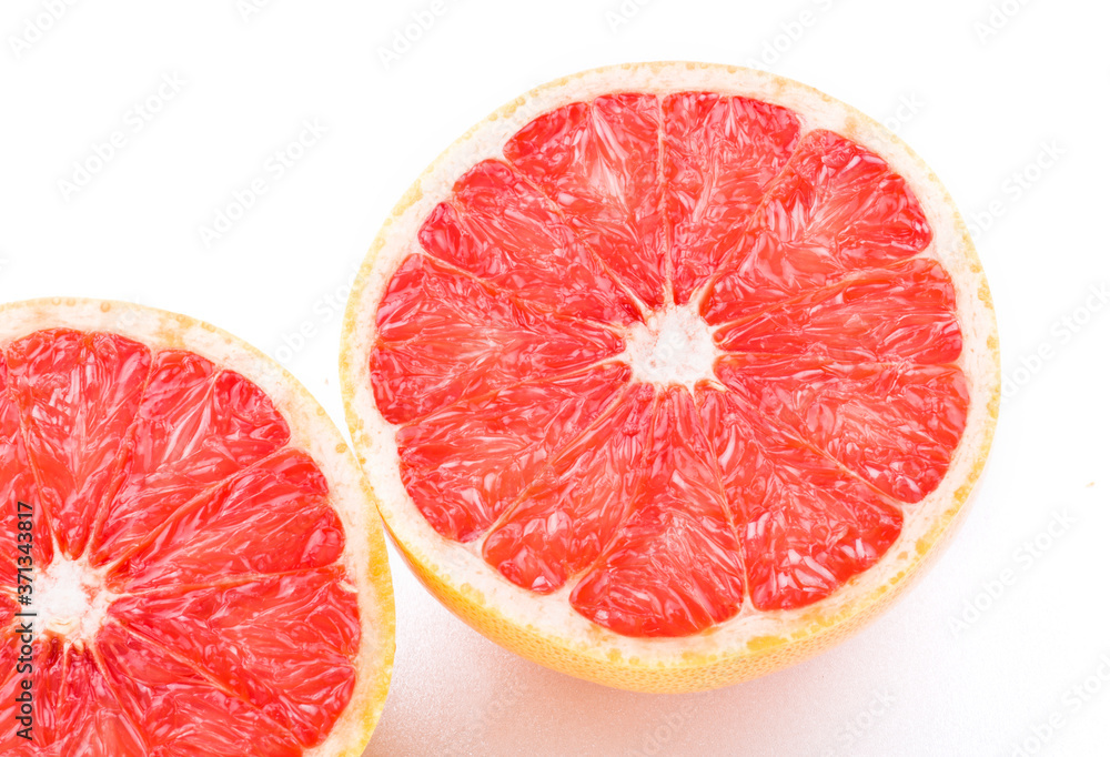 fresh grapefruit on white background fresh grapefruit on white background