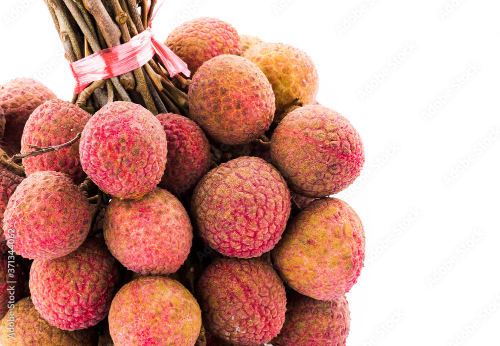lychee fruits isolated on white background lychee fruits isolated on white background