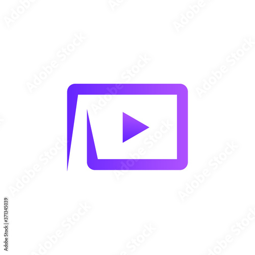 Free Download Best play media logo. Abstract vector video play icon. Stock illustration. - GFXLoad