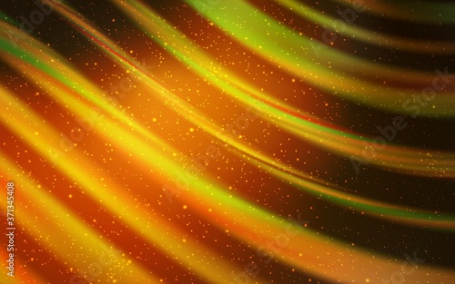 Dark Orange vector texture with milky way stars. Space stars on blurred abstract background with gradient. Template for cosmic backgrounds.