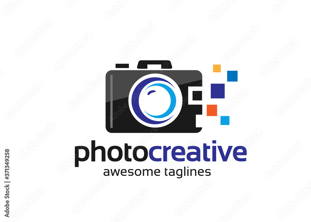 Photography design with camera vector illustration. Good template for Photography logo design.