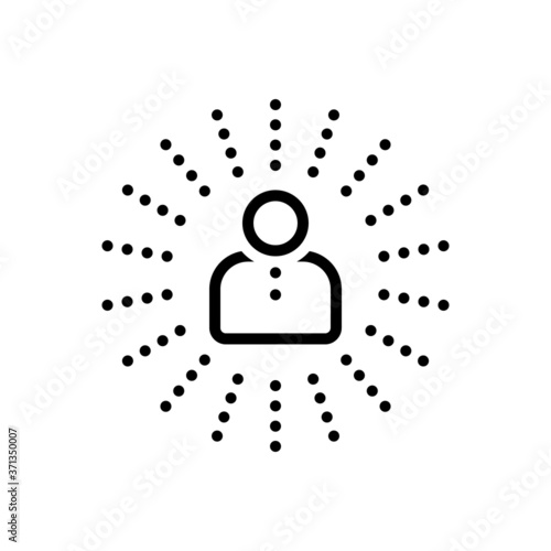 Black line icon for consciousness