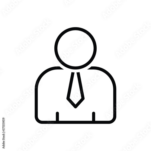 Black line  icon for human 