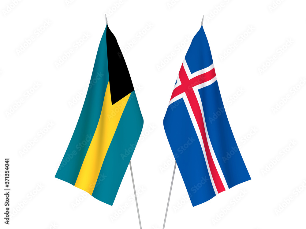Iceland and Commonwealth of The Bahamas flags