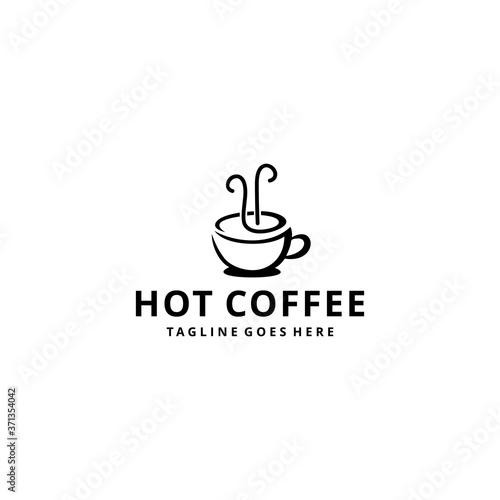Creative Coffee cup logo design Vector sign illustration template