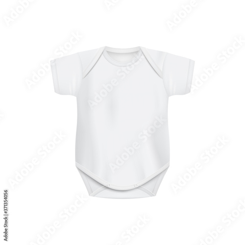 Realistic white baby shirt mockup with blank copy space