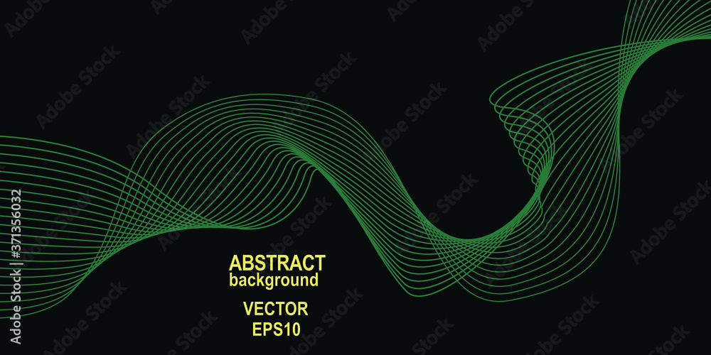 Abstract spectrum wave on the black background. Artistic hi-tech layout for covers, invitations, posters, leaflets, flyers, portfolio, web pages, wallpaper. EPS10 image