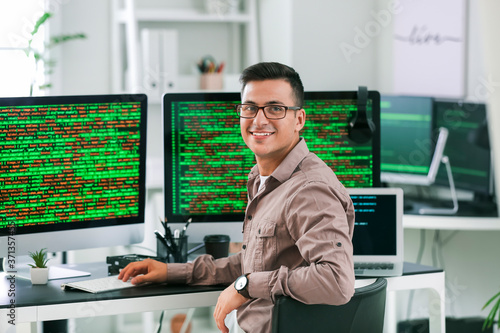 Portrait of male programmer...