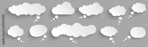 sticker thought bubbles with shadow