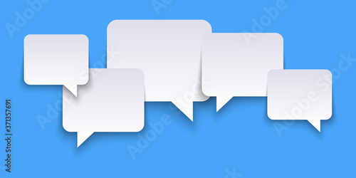 speech bubbles row with free space