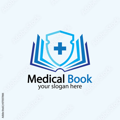 Medical Book Logo icon design vector,health book education logo Designs Inspiration.