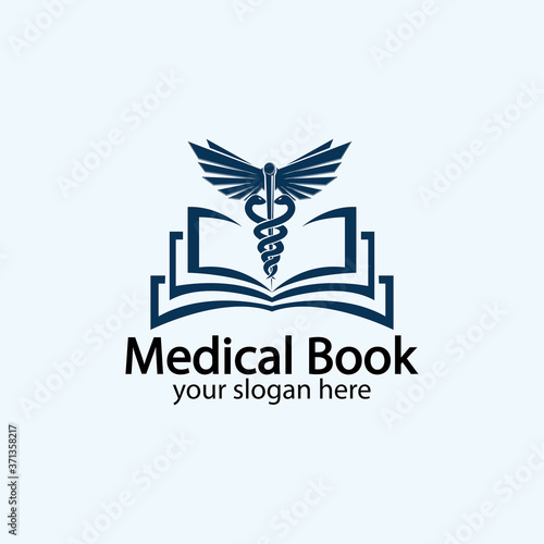 Medical Book Logo icon design vector,health book education logo Designs Inspiration.
