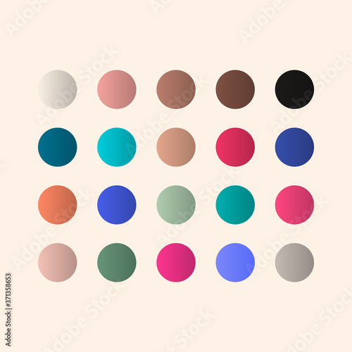 Gradient Pallet Full Color Vector Template Design Illustration