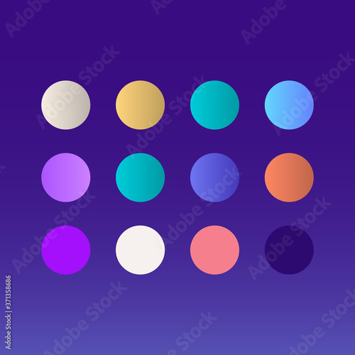Gradient Pallet Full Color Vector Template Design Illustration