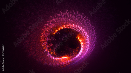 3D rendering abstract circle light background