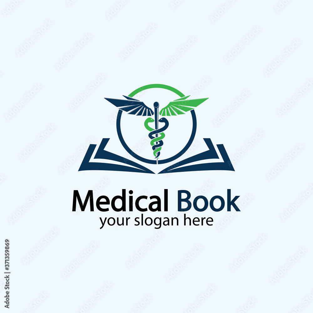 Fototapeta premium Medical Book Logo icon design vector,health book education logo Designs Inspiration.