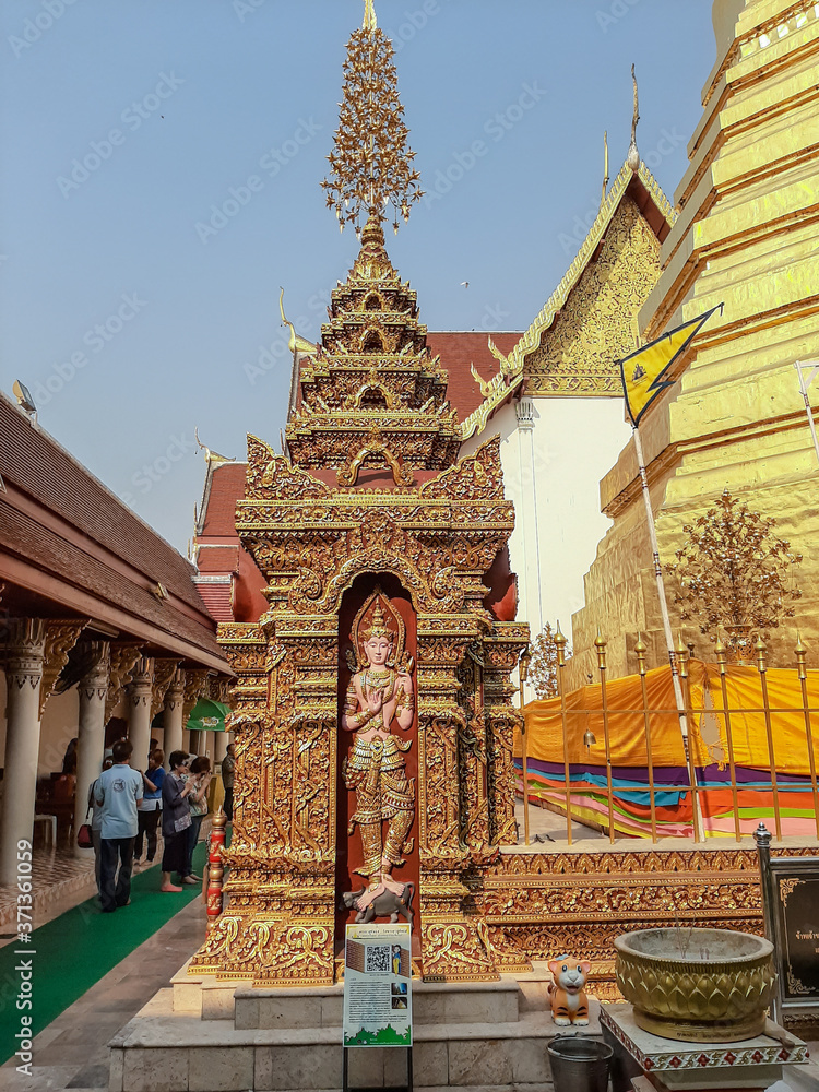 Fototapeta premium Within Wat Phra That Cho Hae is an ancient sacred temple to worship of Phrae province in Thailand