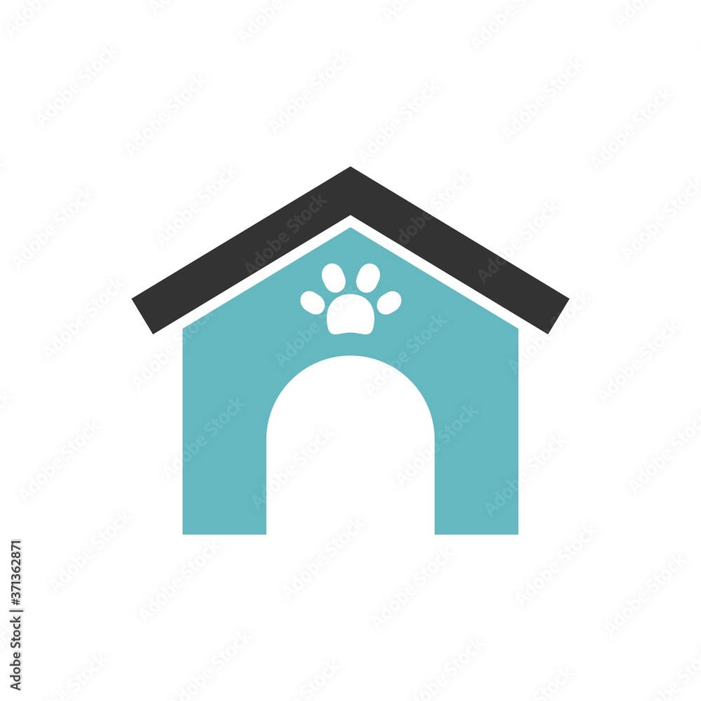 .bicolor kennel icon, simple sign and symbol from Pet-vet collection, design element for User Interface .bicolor kennel icon, simple sign and symbol from Pet-vet collection, design element for User Interface