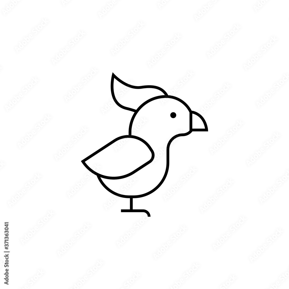 line parrot icon, simple element from Pet-vet set, for web and mobile line parrot icon, simple element from Pet-vet set, for web and mobile