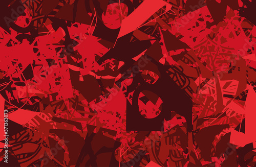 Grunge red seamless. An abstract texture. Template for printing on fabric, Wallpaper. Chaotic repeating pattern. Pop art background
