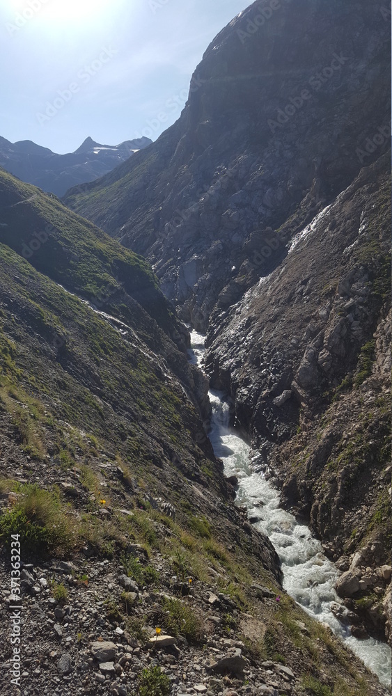 Fototapeta premium Gorges de Malpasset, Val d'Isere, savoie