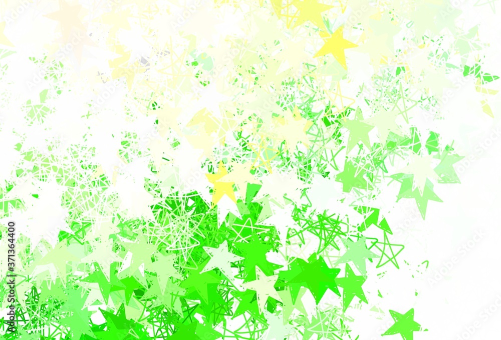 Light Green, Red vector layout with bright stars. Light Green, Red vector layout with bright stars.